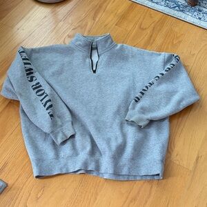Taylor Swift The Eras International Tour Grey Quarter Zip Pullover Sweatshirt L